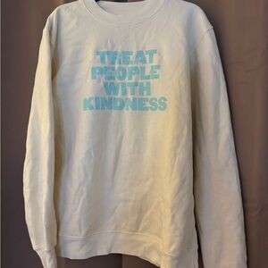 Graphic Sweatshirt with Blue Text